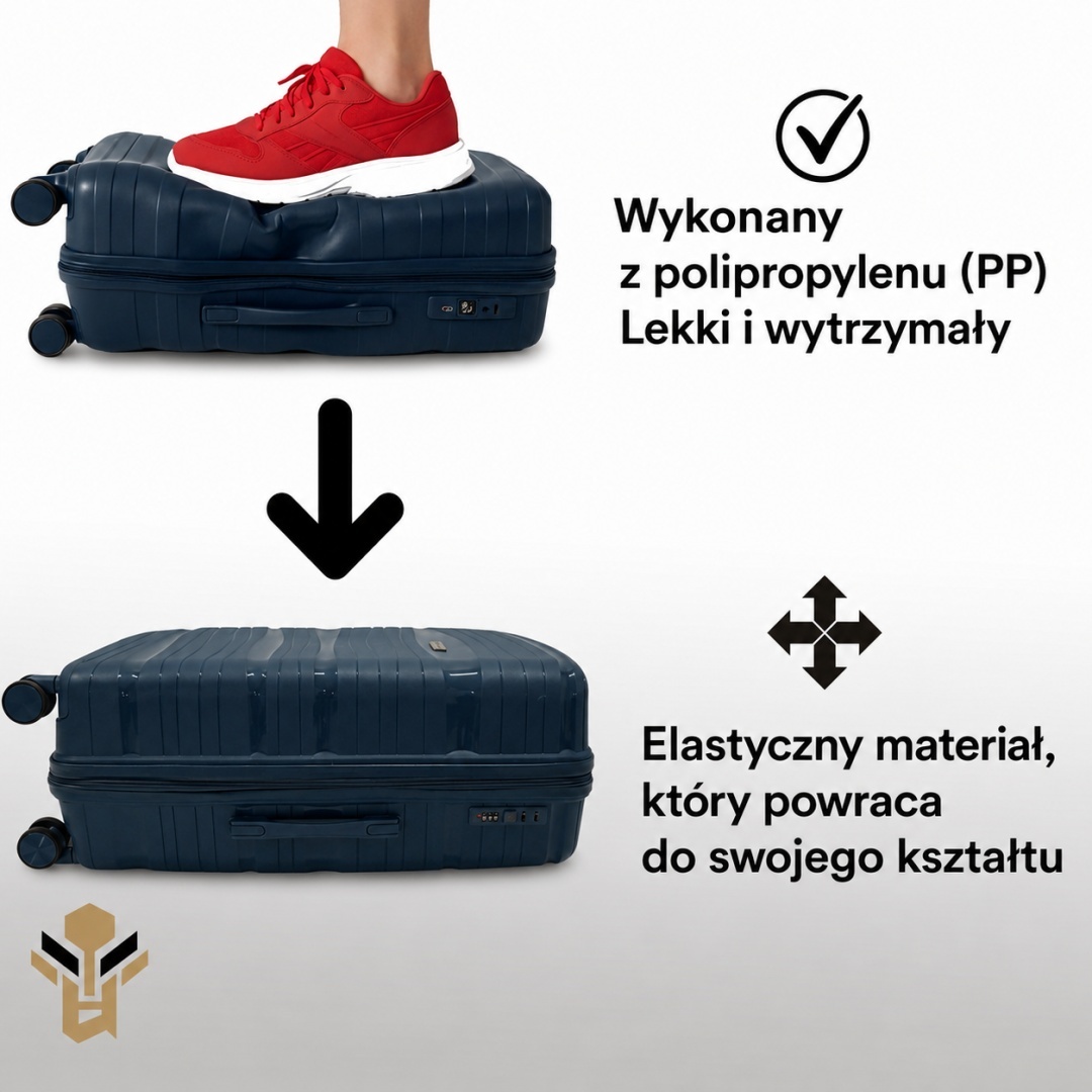 Sada 4 cestovních kufrů s beautycase - tvrdá skořepina, kolečka 360°, TSA zámek M19781